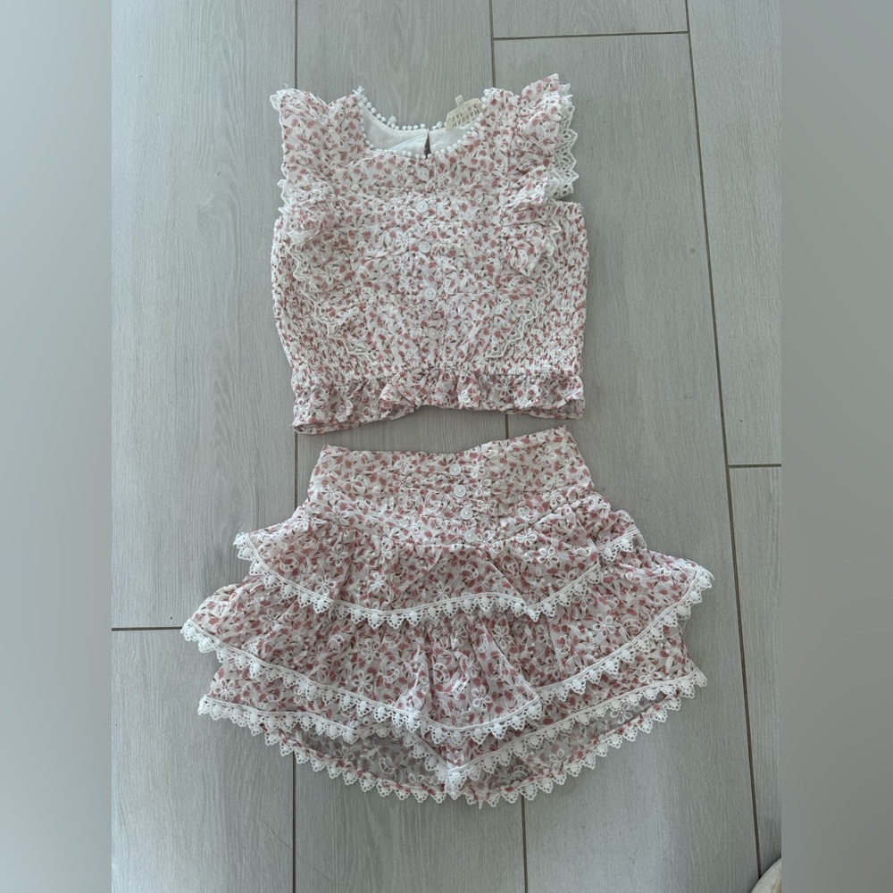 Hannah Banana Pink Floral Kids Matching Set 6